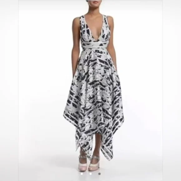 Alexis | Dresses | Alexis Blue White Floral Stripe Cut Out Dress S |  Poshmark